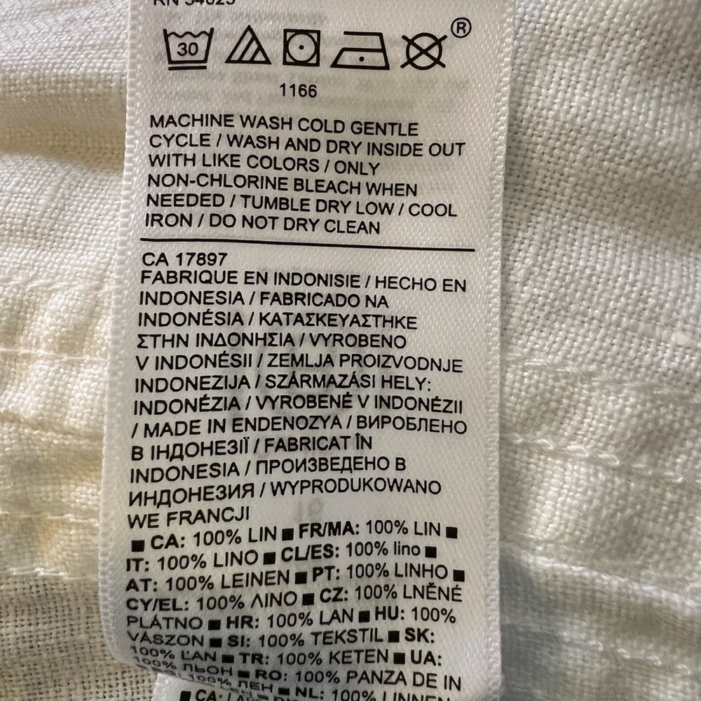 Athleta White Cabo Linen Jogger Track Pants Size 16 - Picture 13 of 13